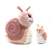 Les Ptipotos Speedou Snail Plush Toy Mom And Her Pink Baby