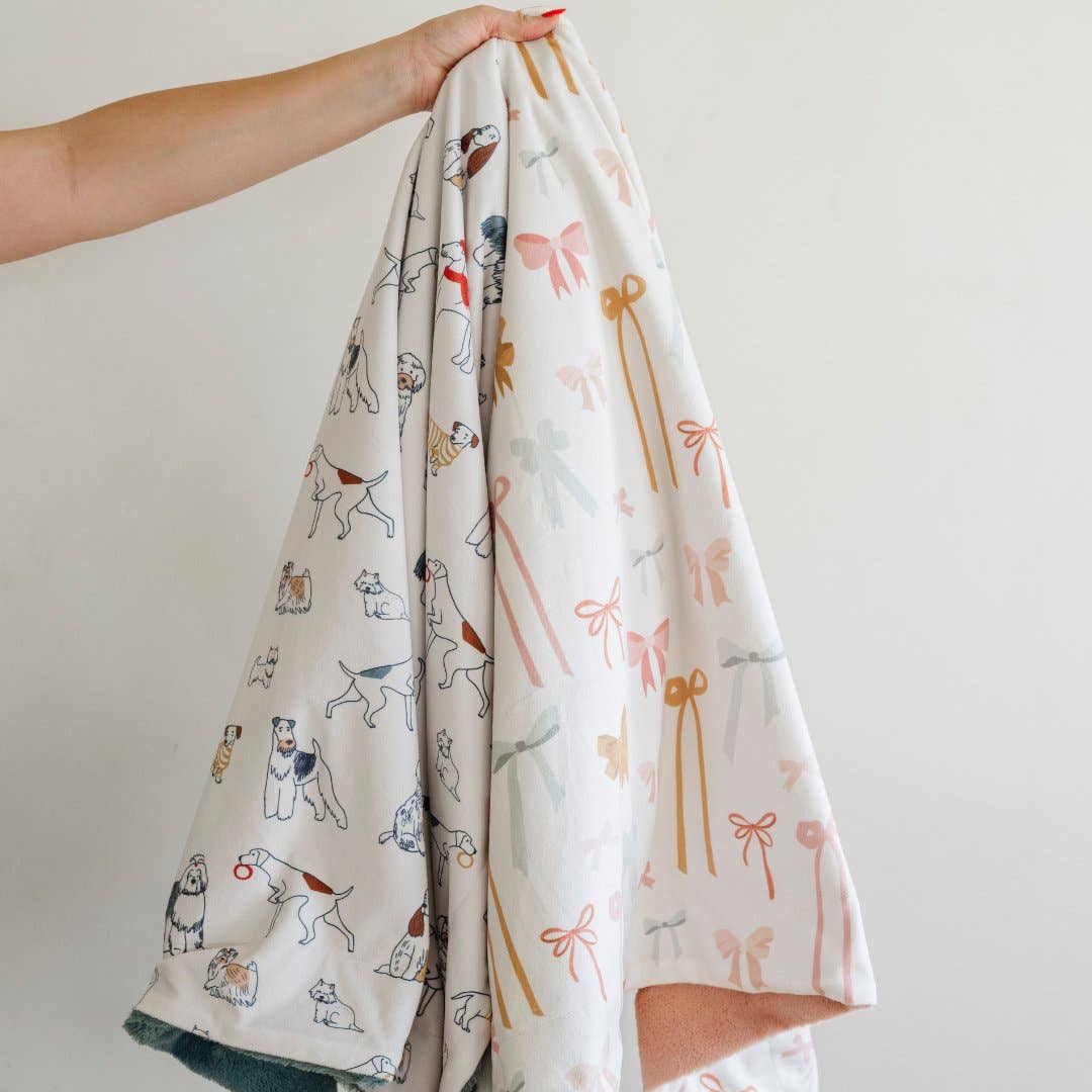 MINKY/LUSH RECEIVING BLANKETS: Bows