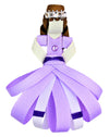 PRINCESS FIGURES ON PINCH CLIP: Aqua/ White