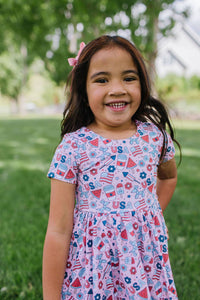 Classic Twirl Dress in Pink Celebration