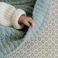 WAFFLE KNIT RECEIVING BLANKETS: Rosette