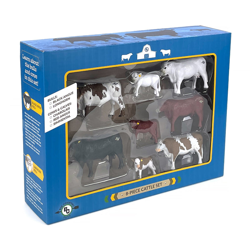 Big Country Toys 8-Piece Cattle Set