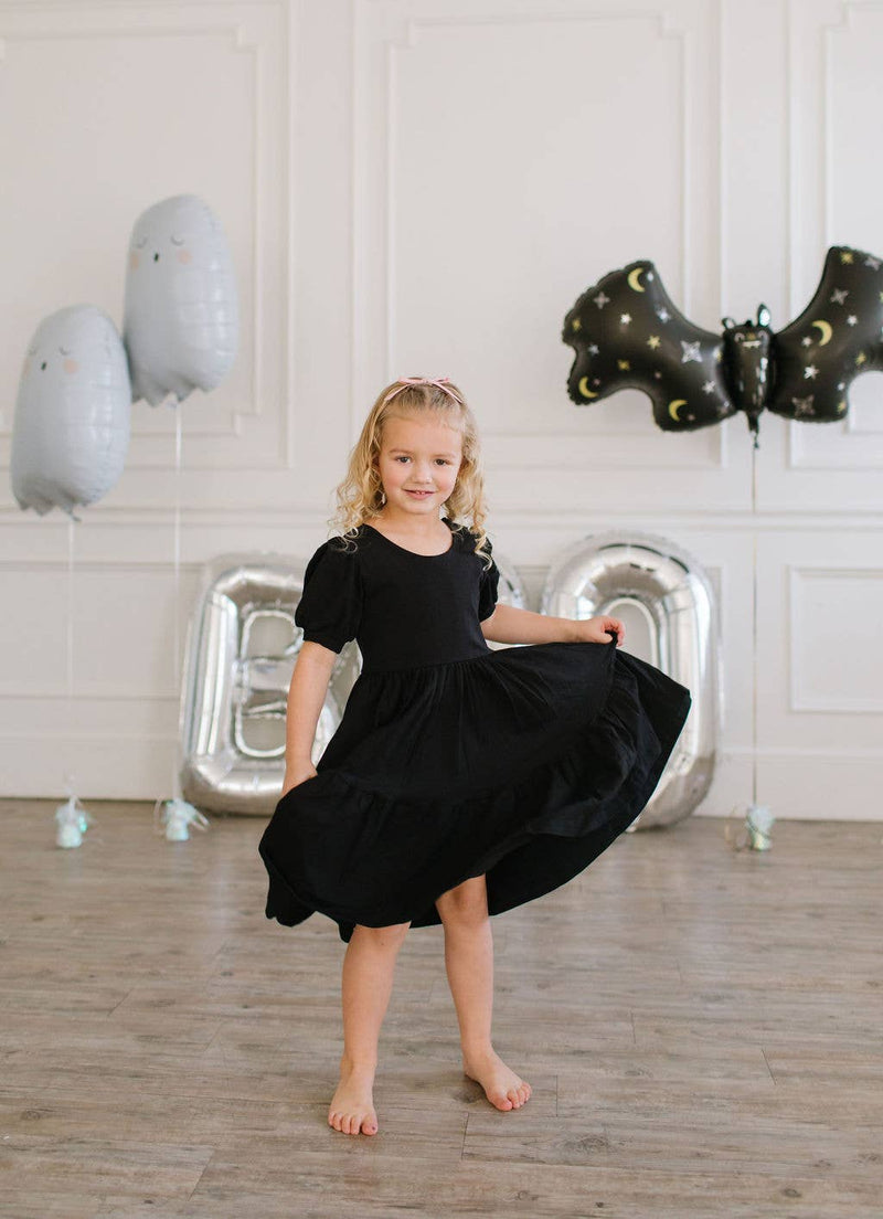 Puff Dress in Midnight