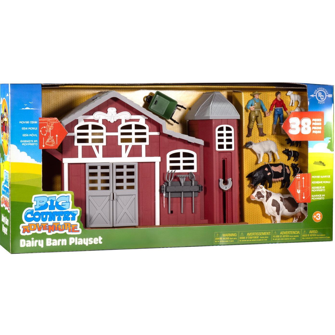 Big Country Adventure 38-Piece Dairy Barn Playset