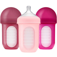 Boon Nursh Silicone Pouch Bottle 3-pack | Multi