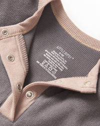 Colorblock Ribbed Romper - Graphite