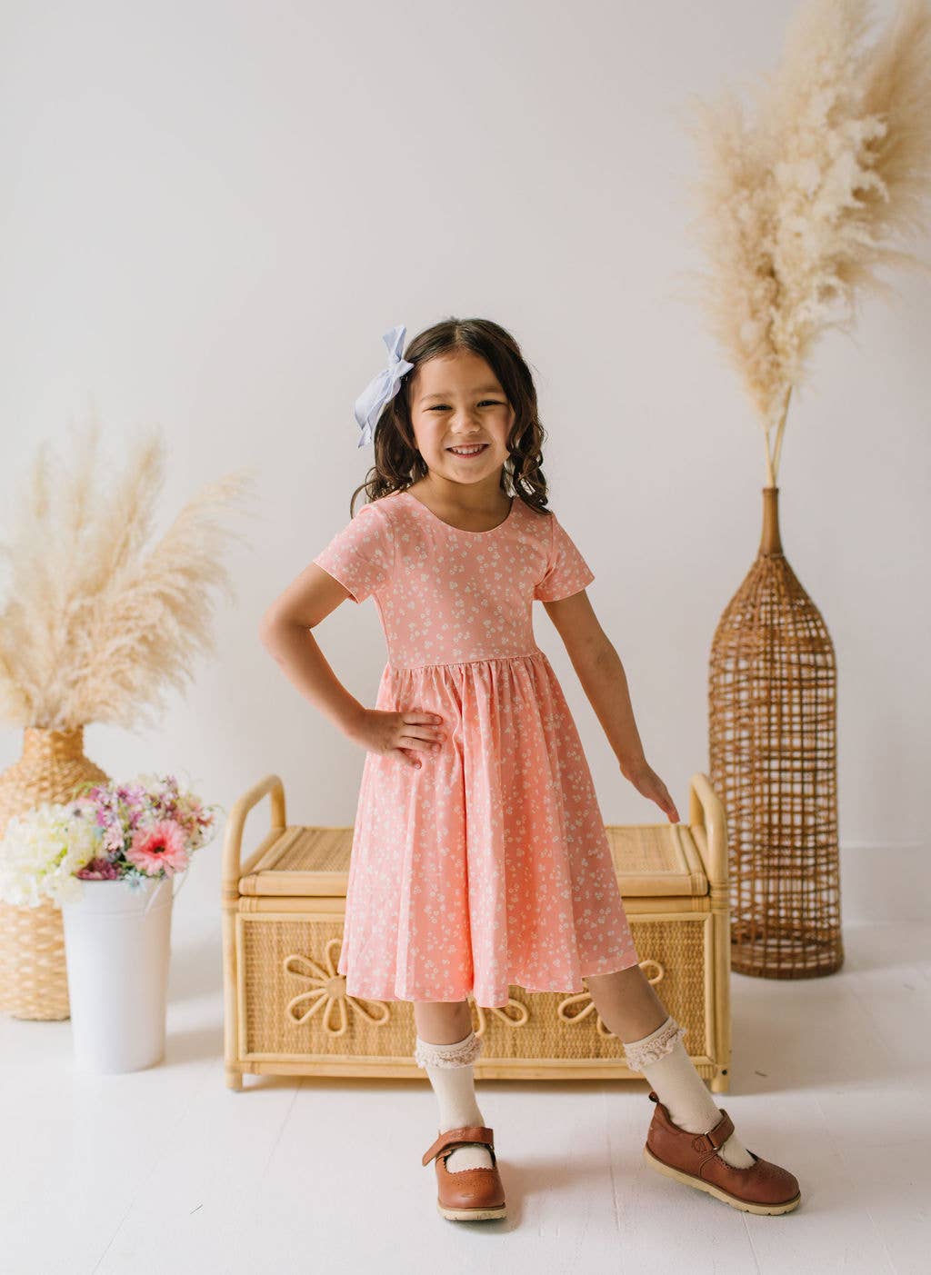 Classic Twirl Dress in Painted Petal