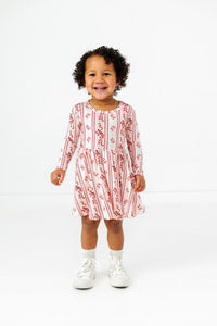 In My Jammers Vintage Love Long Sleeve Twirl Dress