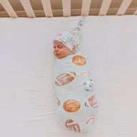 Knit Swaddle Blanket - Sports Medley