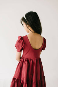 Puff Dress in Wine