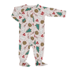 Santa's Cookie Pink Zipper Footie