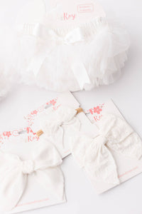 Off White Tutu Bloomer: Newborn-6 Months