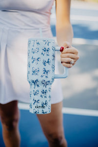 Toile Coquette Bows 38 Oz Tumbler College Grad Gift