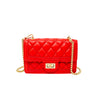 Classic Quilted Large Flap Handbag: Red