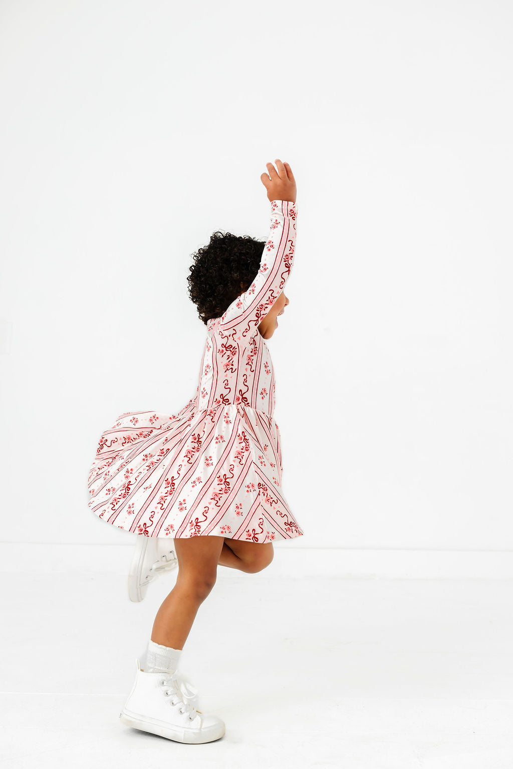 In My Jammers Vintage Love Long Sleeve Twirl Dress