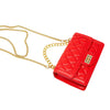 Classic Quilted Large Flap Handbag: Red