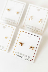 Screwback Stud Earrings - Sadie - Gold