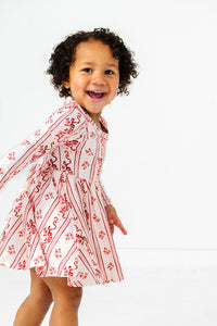 In My Jammers Vintage Love Long Sleeve Twirl Dress