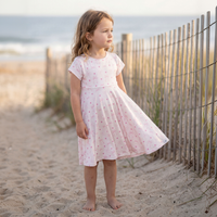 Cap Sleeve Swirly Girl Dress | Precious Bows