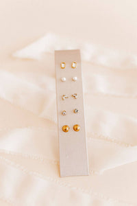 Screwback Stud Earrings - Payton Pearl White 5mm