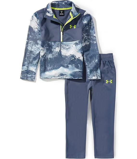 Ua 1/2 Zip Fleece Set Downpour Gray