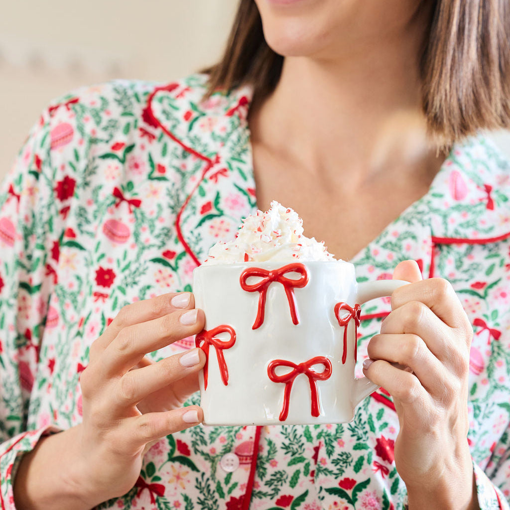 Mary Square Sculpted Mug | Peppermint Twist