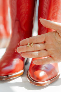 Screwback Stud Earrings - Daisy Cowgirl Boot