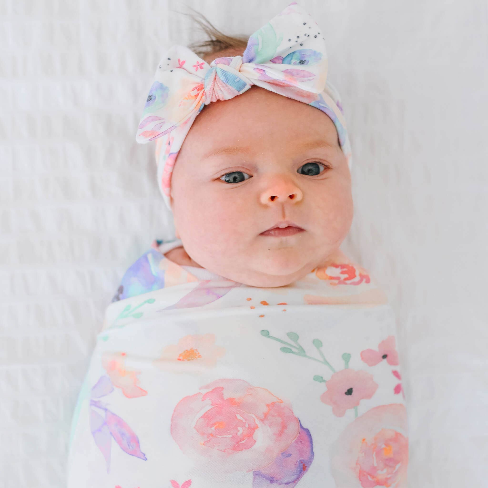 Knit Swaddle Blanket - Bloom