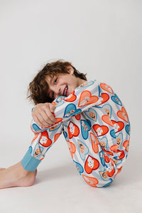 In My Jammers Blue Fur-Ever Valentine Two Piece Set