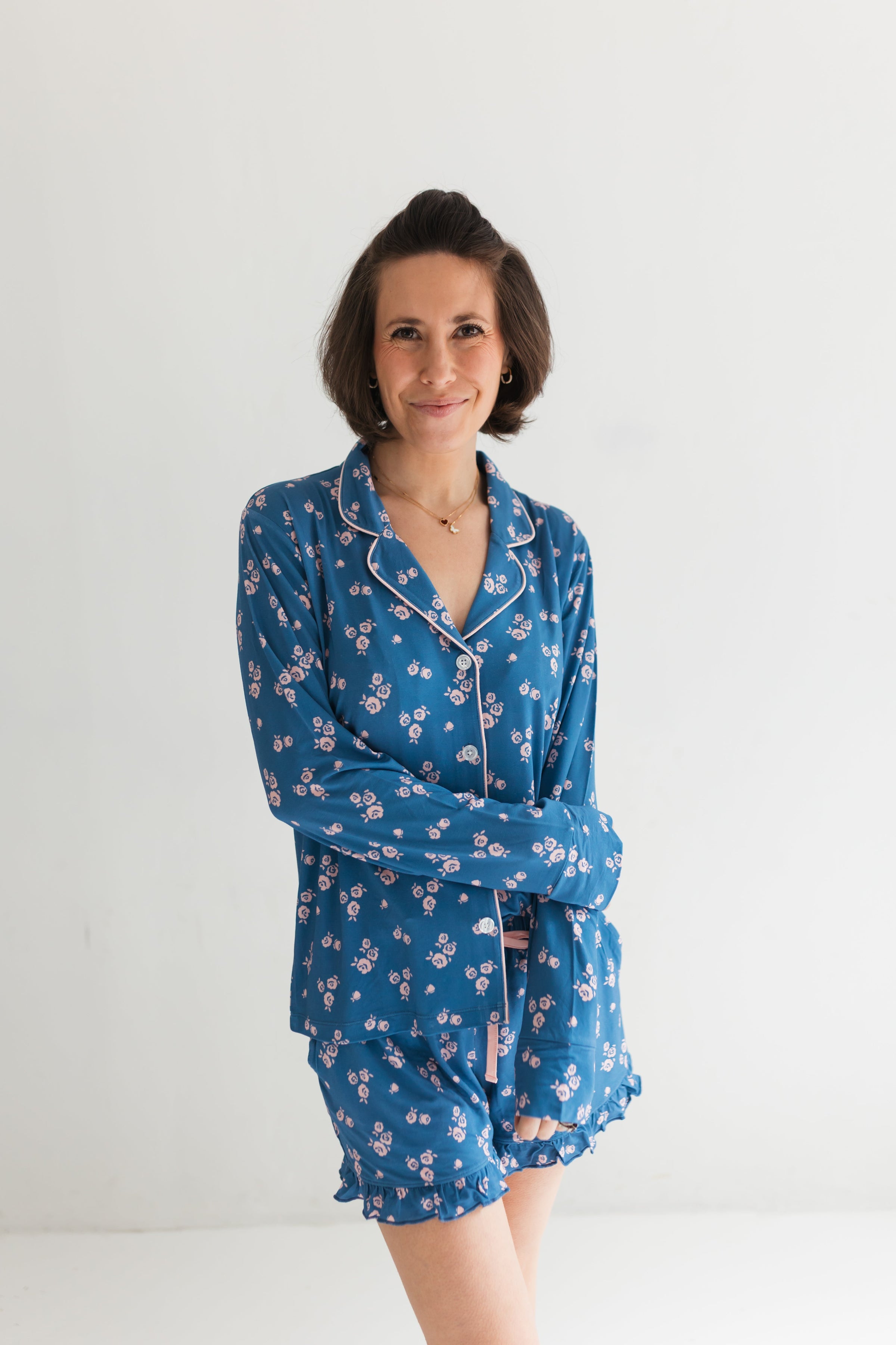 In My Jammers Madelyn Floral Women's Long Sleeve Short Set