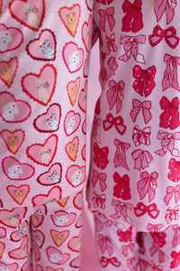 In My Jammers Valentine's Bow Two Piece Set