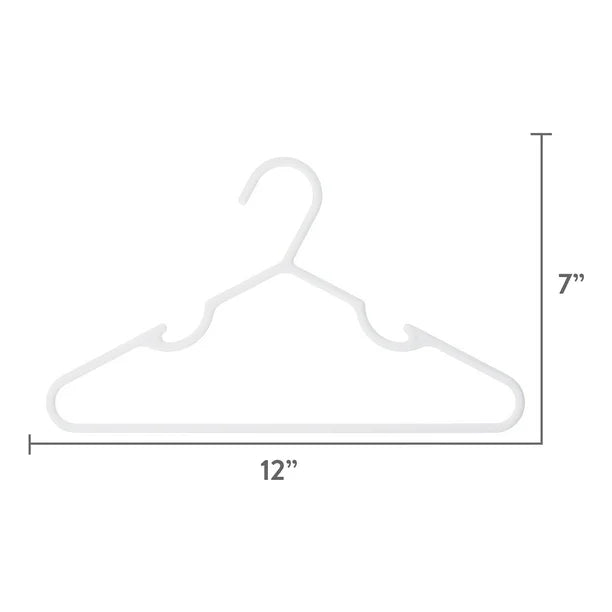 Delta Children Infant and Toddler Plastic Clothing Hangers, 100 Pack, White