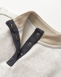 Colorblock Mockneck Pullover - Stone Grey