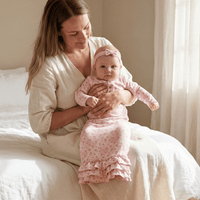 Ruffle Receiving Gown - Double Love