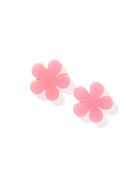 Jenna Flower Stud - Coral - Earrings