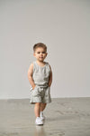 Stitch Pocket Jersey Short - Light Heather Grey
