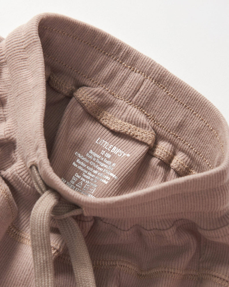 Ribbed Jogger - Mushroom