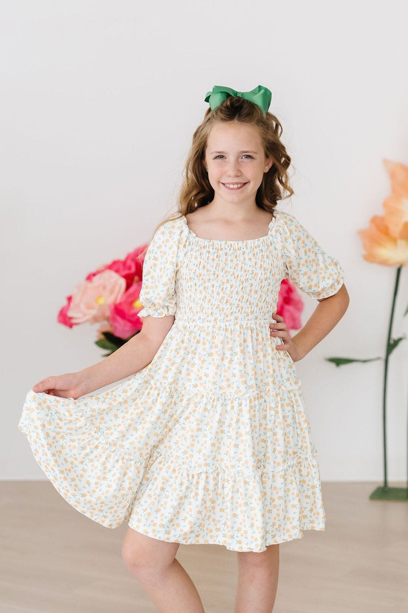 Mila & Rose Marvelous Marigolds Smocked Ruffle Dress