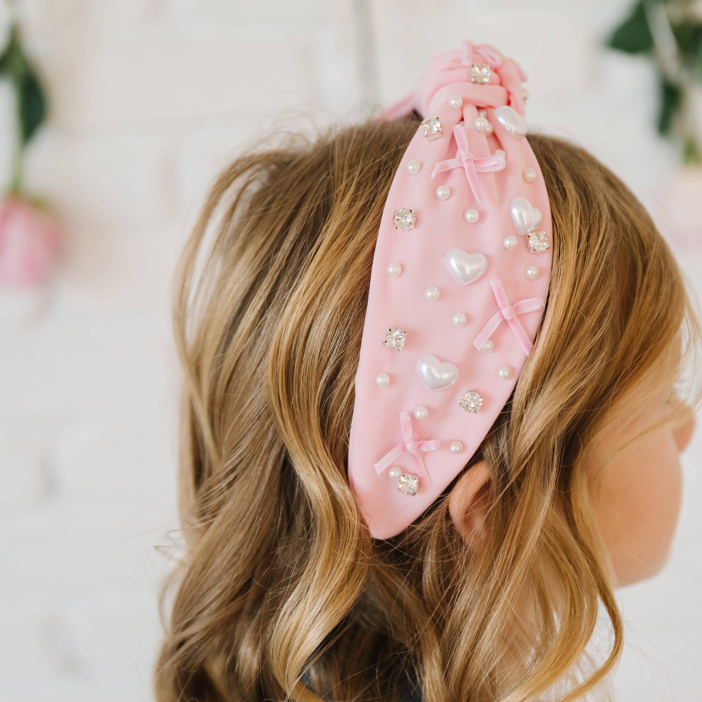 Pearl Heart Gemstone Headband - Small - Hair Accessories