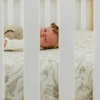 Premium Knit Fitted Crib Sheet - Jurassic Park Fossils