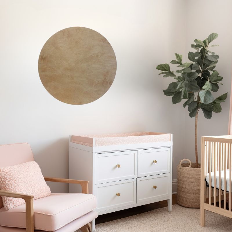 Sugar + Maple Round Sign | Stained