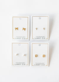 Screwback Stud Earrings - Payton Pearl White 5mm