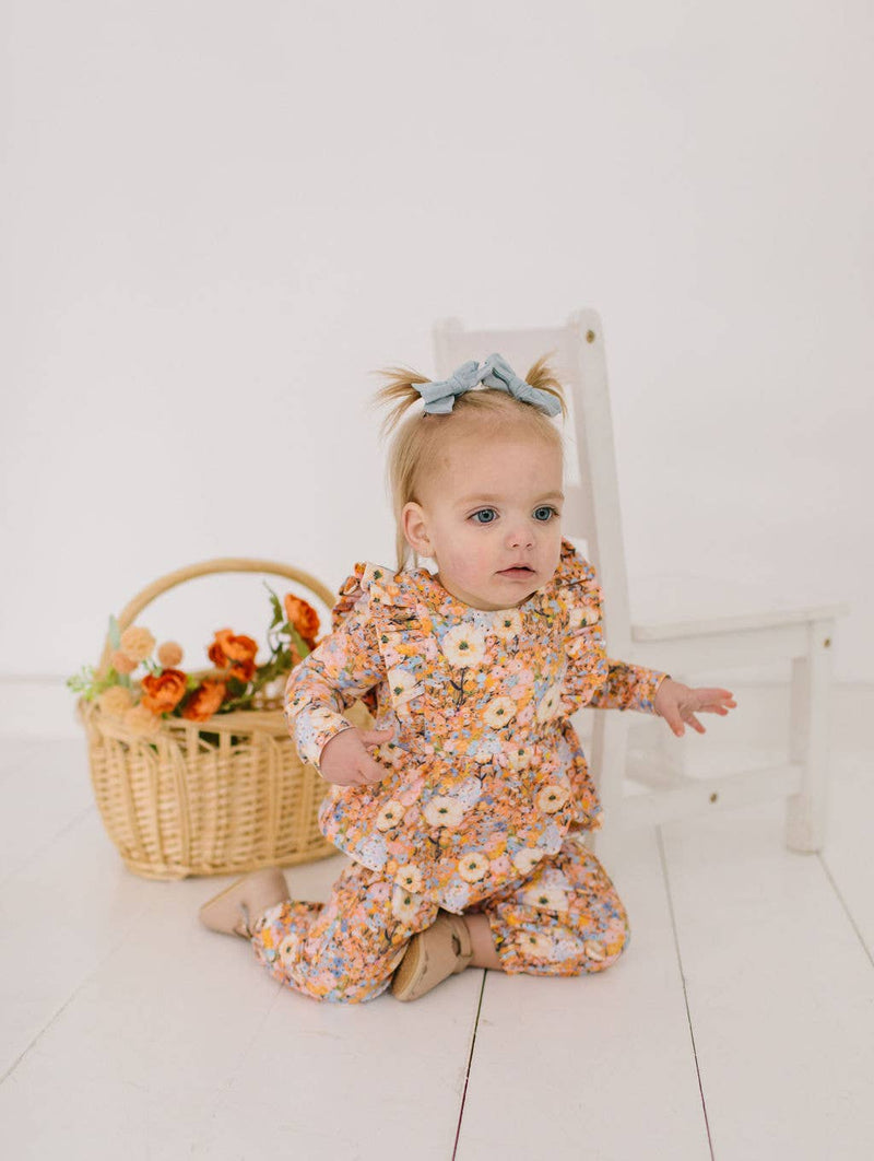 Mabel Romper in Pumpkin Bouquet