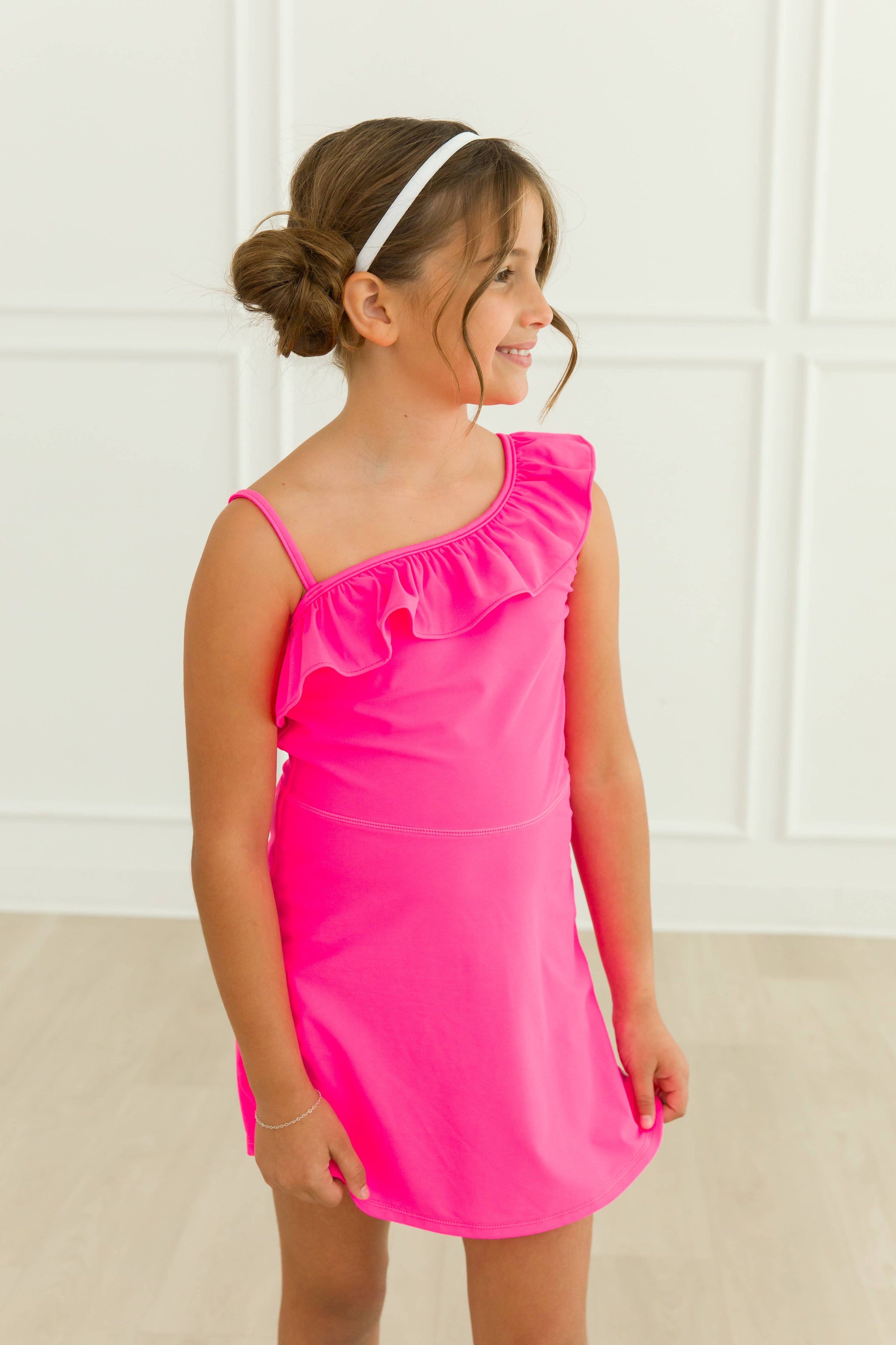 RuffleButts Toddler Girls Active Tennis Dress and Bike Short Set RuffleButts Toddler Girls Active Tennis Dress and Bike Short Set