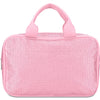Iscream Pink Rhinestone Large Cosmetic Bag