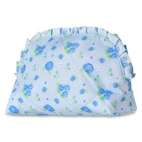 Iscream Blue Floral Oval Cosmetic Bag
