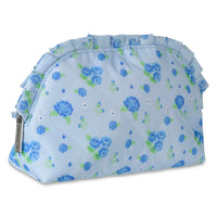 Iscream Blue Floral Oval Cosmetic Bag