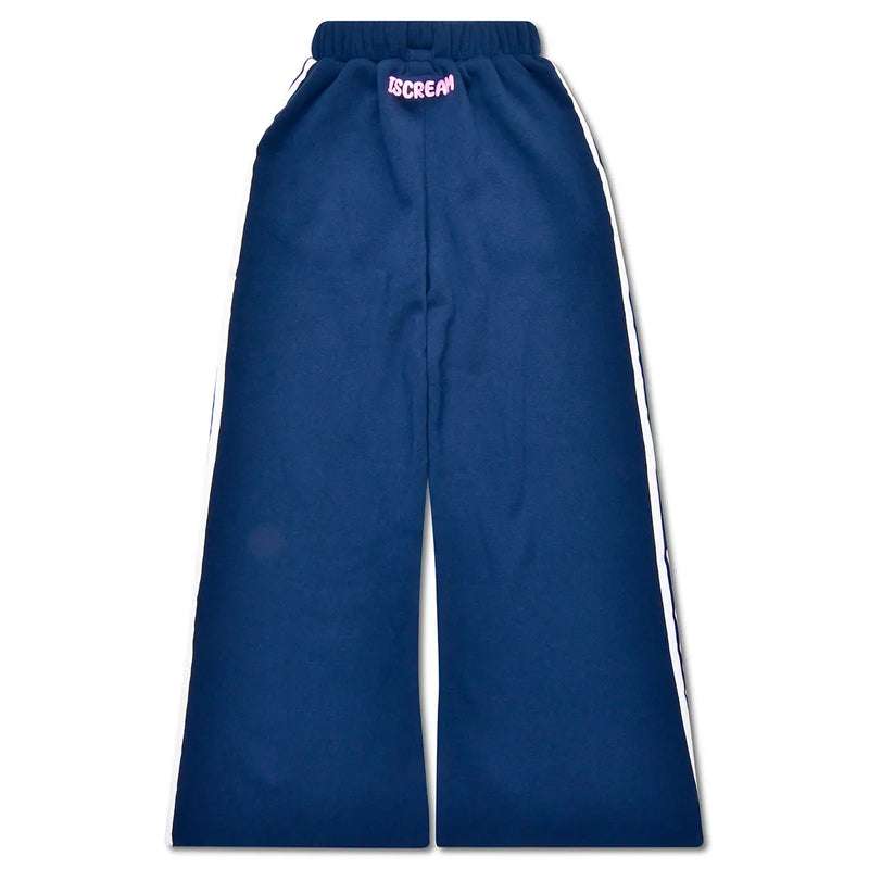 Iscream Loved Navy Blue Wide Leg Sweatpants