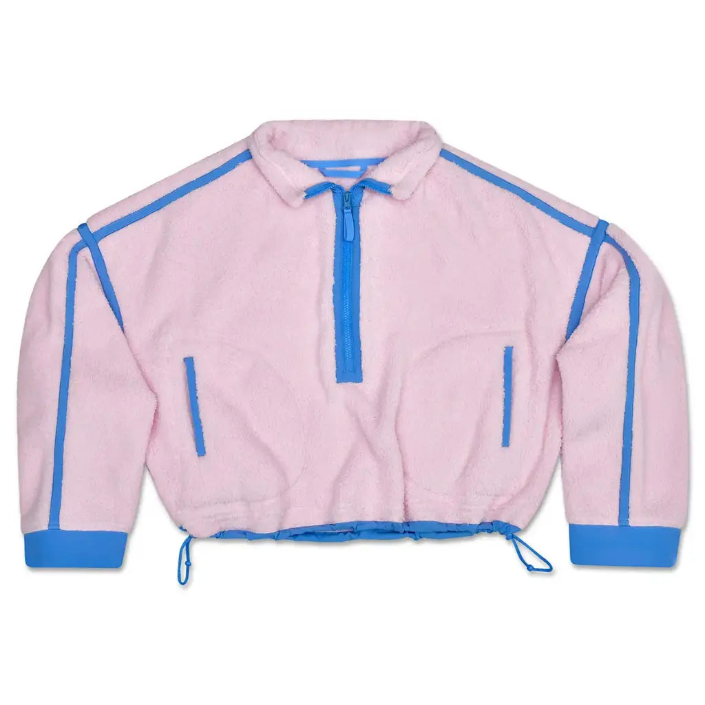 IScream 1/2 Zip Pink & Periwinkle Sherpa Pullover