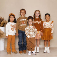 Cinnamon Plaid Tiered Tutu Skirt, Kids